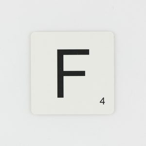 Glasunderlägg Alfapet F