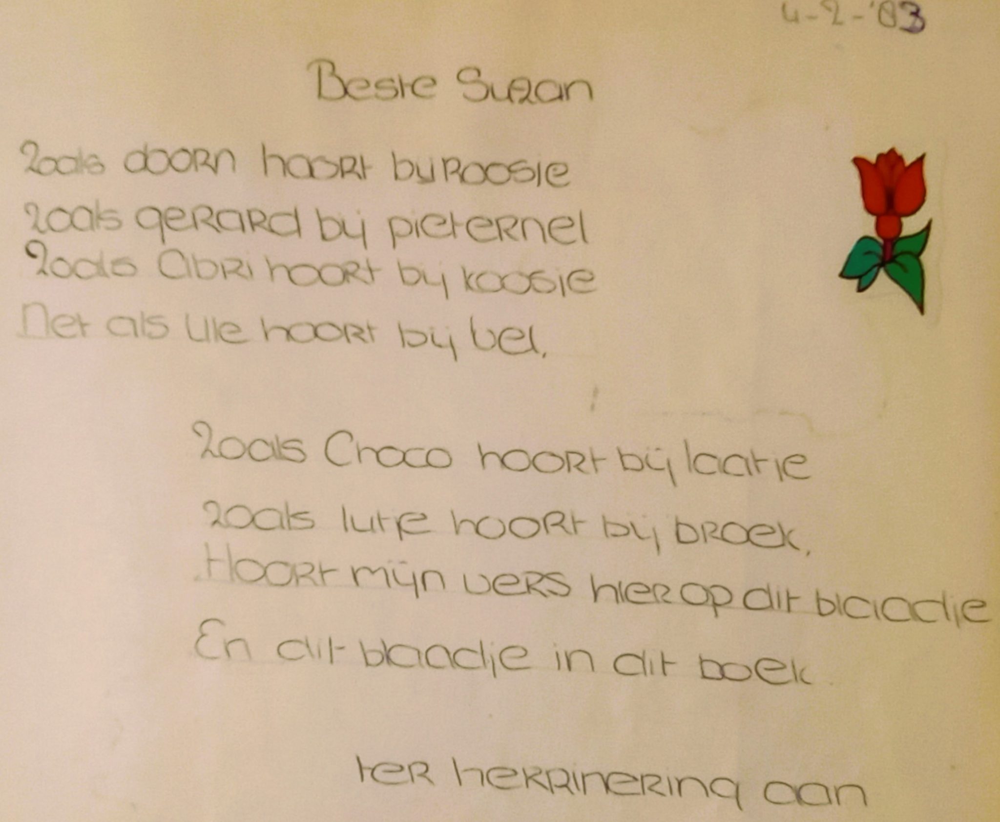 Poëziealbum plaatjes van vroeger, deze herken je vast nog wel