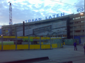 Oude foto's Rotterdam centraal station. Deze foto is van de sloop van het oude centraal station van Rotterdam, door mij genomen in 2007 (foto: s.v.d.Ent)