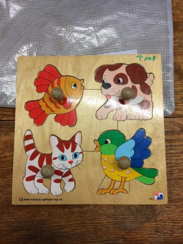 P108 - Houten puzzel dieren