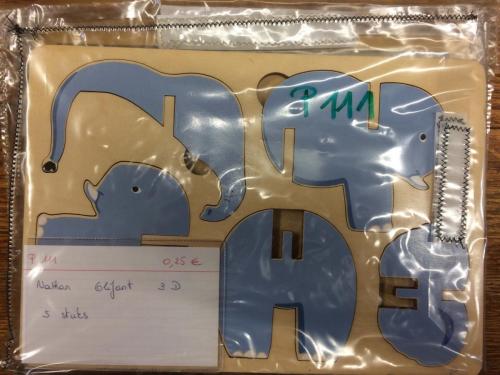 P111 - Houten 3D puzzel olifant