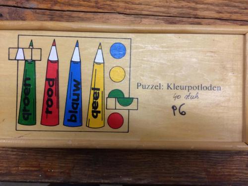 P6 - Houten puzzel kleurpotloden