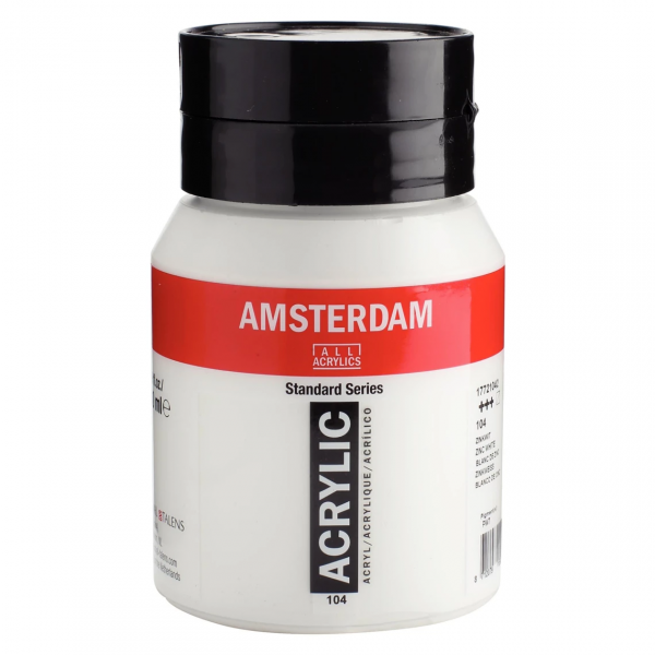 AMSTERDA - Amsterdam Standard Series Acrylverf Pot 500 ml Zinkwit 104