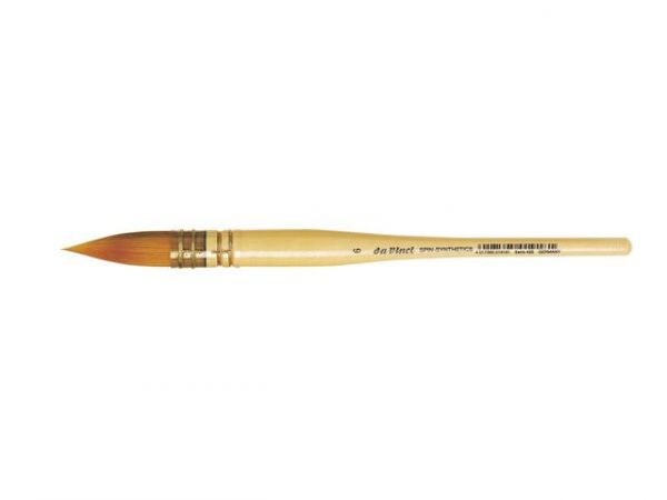 Da Vinci - Spin-Synthetics French Water Colour Brush, Very Smooth, Light Brown Synthetic Fibre