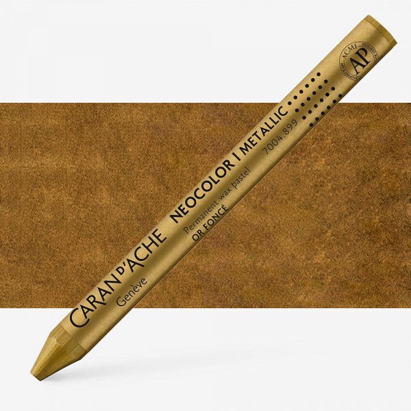 Caran D'Ache - Classic Neocolor I Metallic Dark Gold Uv 10