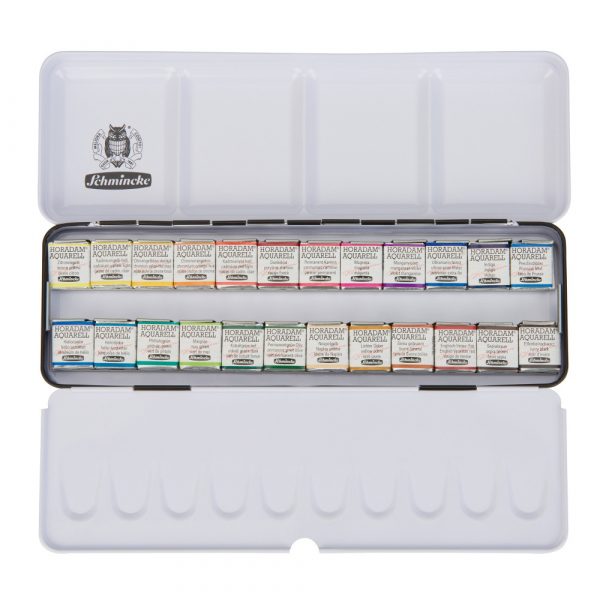 Schmincke - Horadam Aquarell Metal Set, 24 X 1/2 Pans