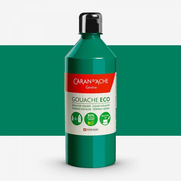 Caran D'Ache - Gouache Eco Liquid 500Ml Emerald Green Uv 1