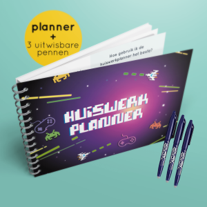 Arcade huiswerkplanner + 3 pennen