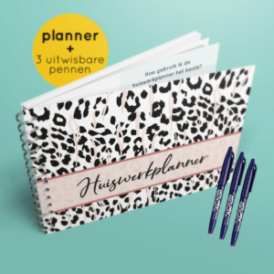 Panterprint Design huiswerkplanner + 3 pennen