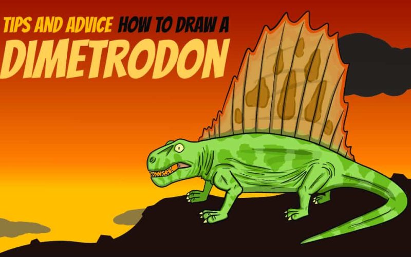 How to draw a Dimetrodon