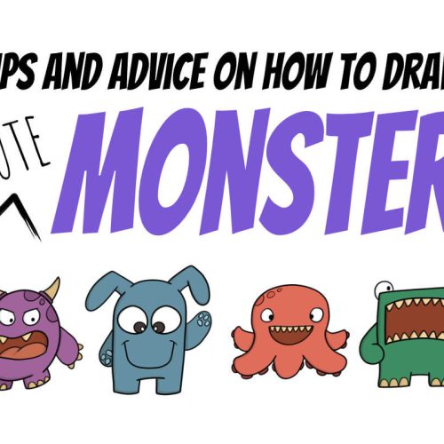 How to draw a cute Monster
