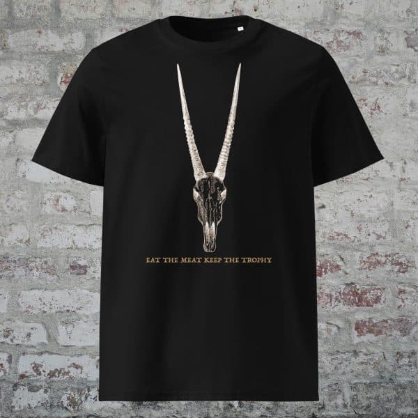 Eat the meat keep the trophy-Unisex organic cotton t-shirt - Image 3