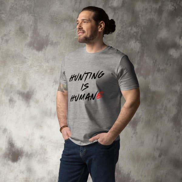 Hunting is humane - Unisex organic cotton t-shirt - Image 3