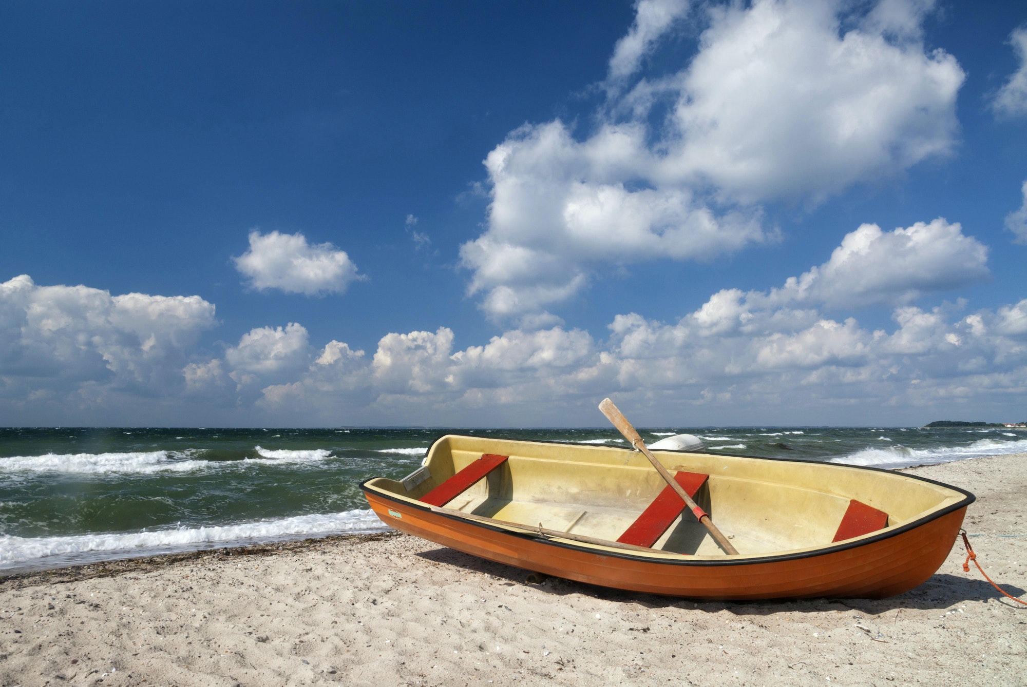 Boat on Danish beach