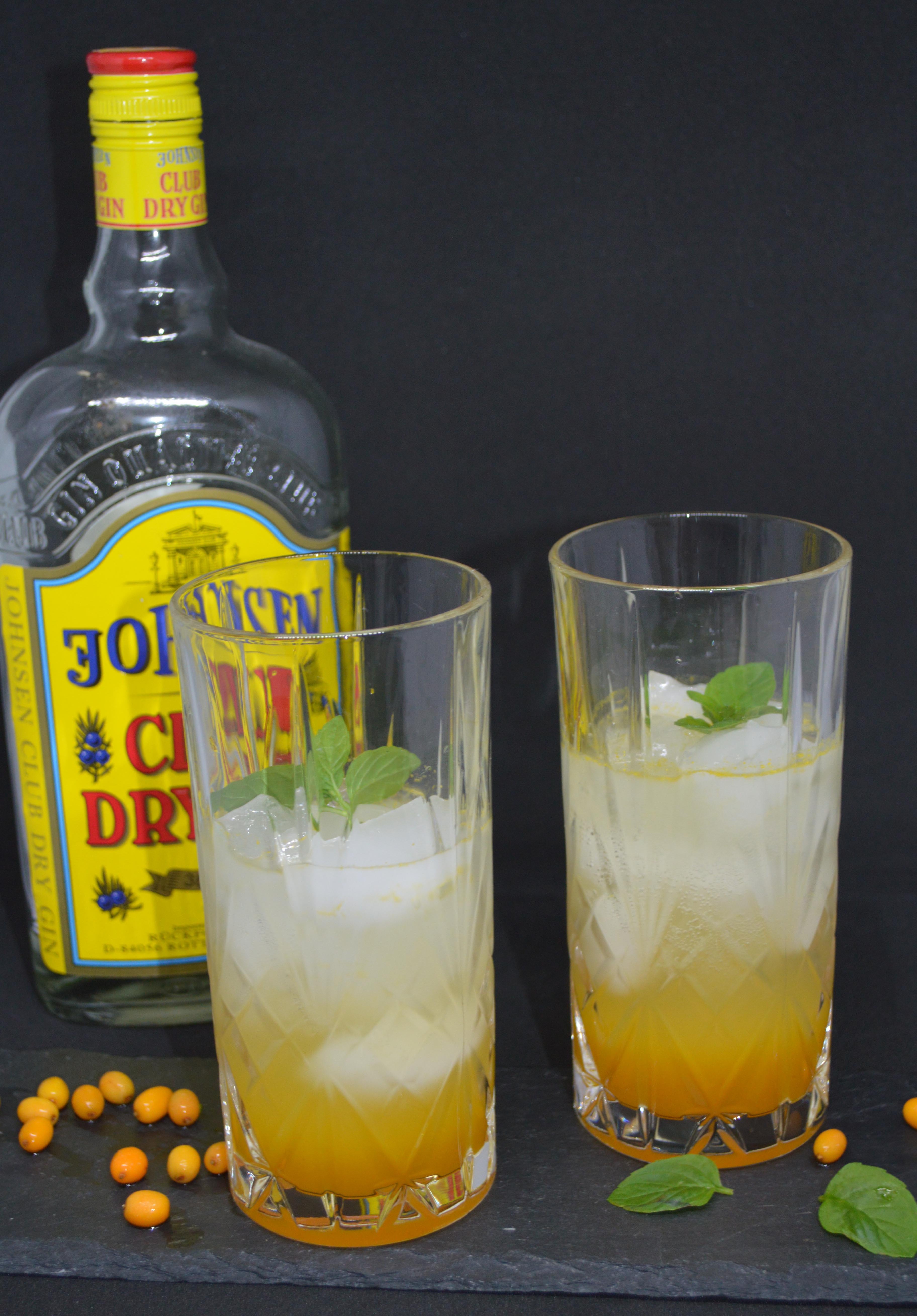 Havtorn Fizz opskrift på lækker cocktail med gin Hverdagsro.dk