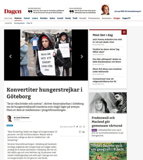  Dagen published an article about Hör Vår Röst