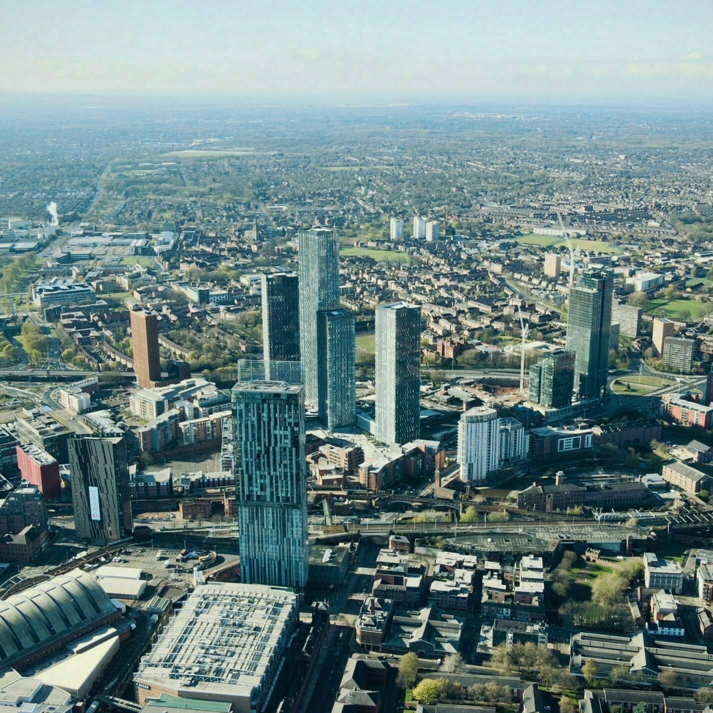 Manchester from the air - courtesy of Mylo Kaye - Pexels