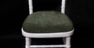 Green velvet seat-pad/cushion
