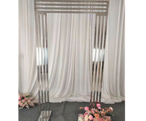 Elegant och Stilig Backdrop XILINX Liten i Silver Rostfritt - 220cmH*120cmW