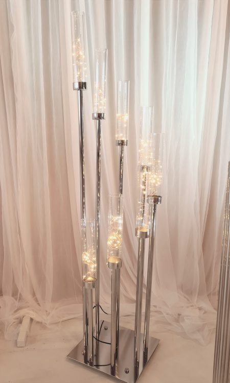 LED Ljusstake Silver – 116cmH – RAW ICONIC EVENT AB