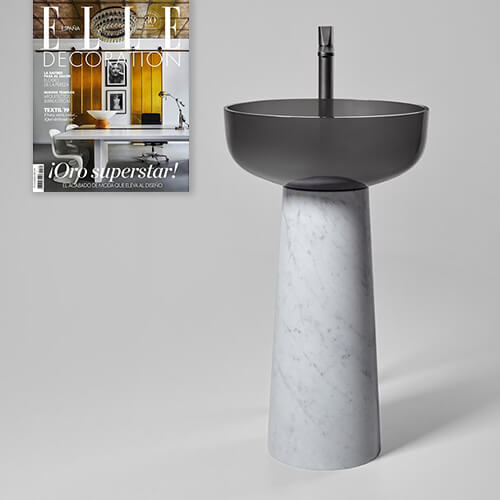 El lavabo de pie ALBUME de Antonio Lupi en Elle DECO (MARZO 2019)