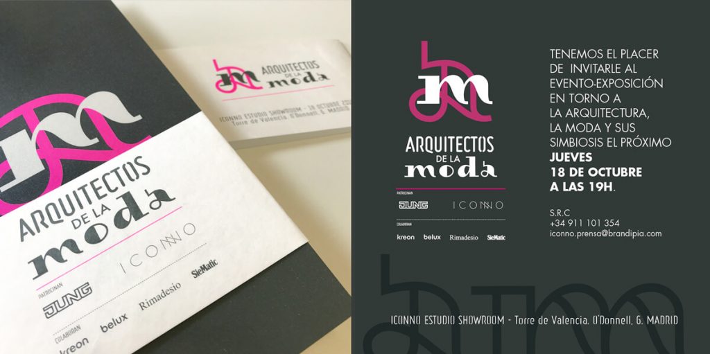 invitación evento arquitectos de la moda ICONNO Jung