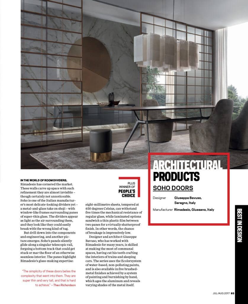 Rimadesio puertas Soho en azure magazine