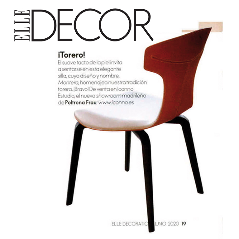 La silla Montera de POLTRONA FRAU en la revista ELLE DECOR Junio