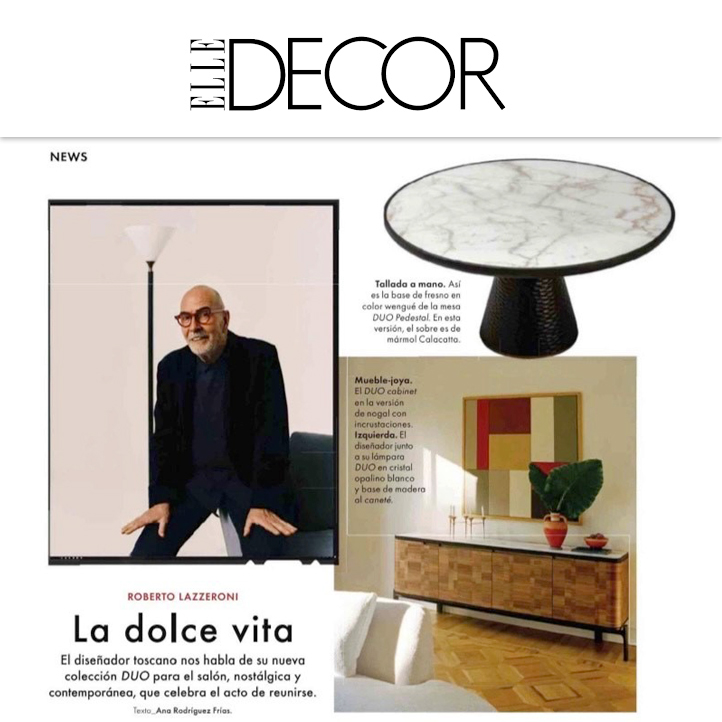 Entrevista Roberto Lazzeroni Elle Decor marzo 2024