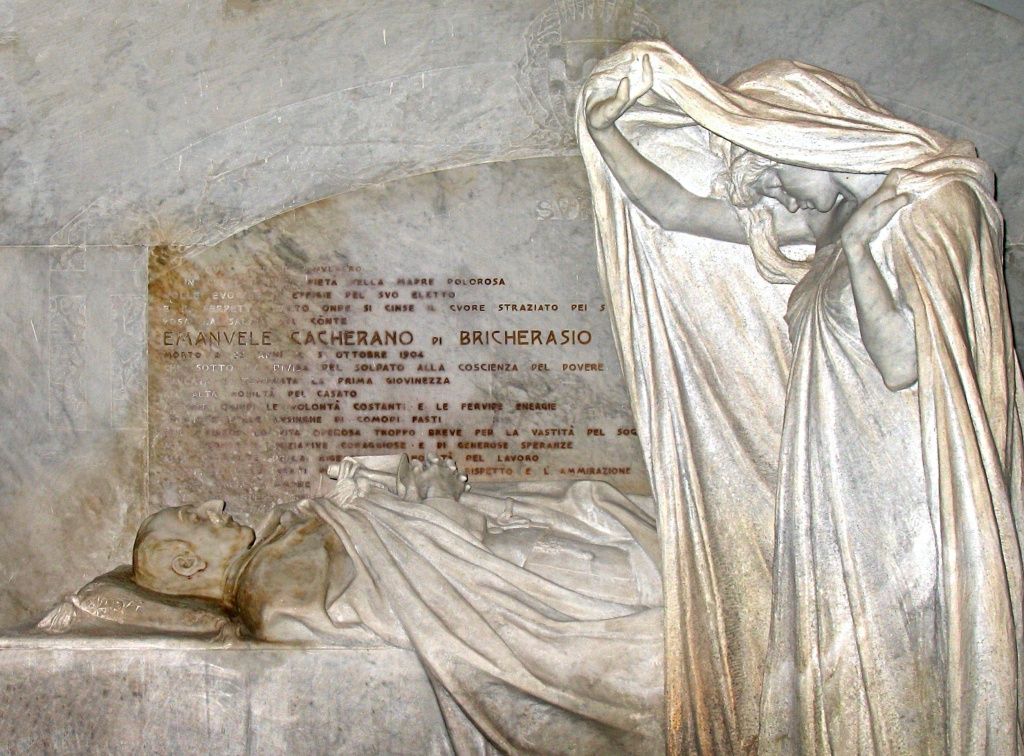 La tumba de Emanuele di Bricherasio, obra del escultor Leonardo Bistolfi
