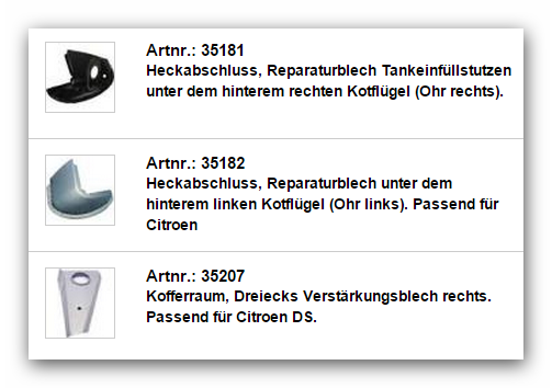 Regenleiste und Ohr, Instandsetzung Kotflügel hinten rechts –