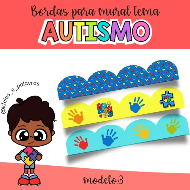 bordas para mural autismo