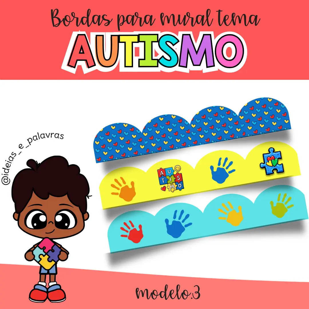 bordas para mural autismo