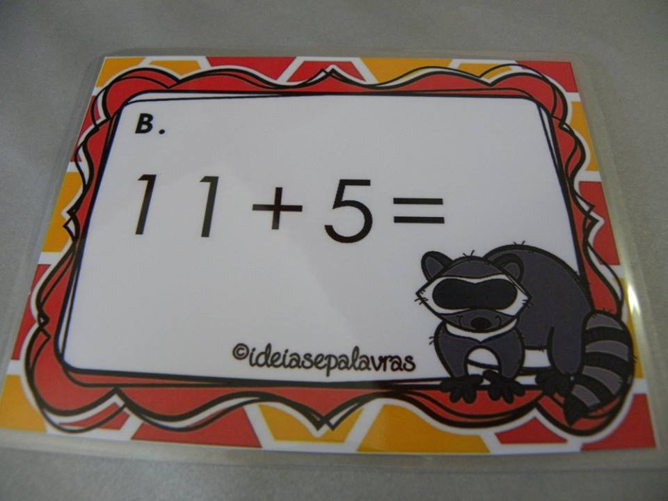 16 Cartas de Adição Cenouras, Jogo Pedagógico para Atividades de  Alfabetização Matemática, Ideias e Palavras