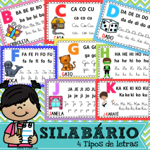 Recurso para Alfabetização com 4 Tipos de Letras do Alfabeto