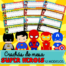Crachás de Mesa Super Heróis | Educação Infantil