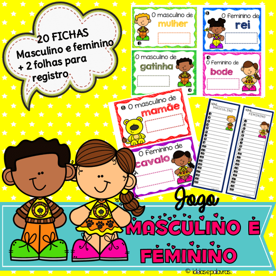 INCLUSÃO: JOGO DO MASCULINO E FEMININO, atividadeparaeducacaoespecial.com