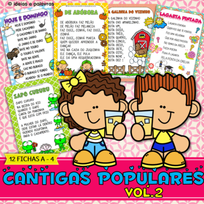 cantigas populares vol.2 | Alfabetização Infantil | Atividades de ...