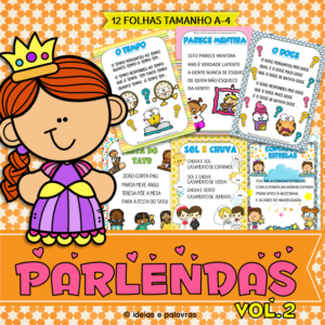 Jogo Pedagógico | Parlendas Ilustradas | Atividade de Alfabetização e Letramento | ideiasepalavras.com.br | 62 986047350