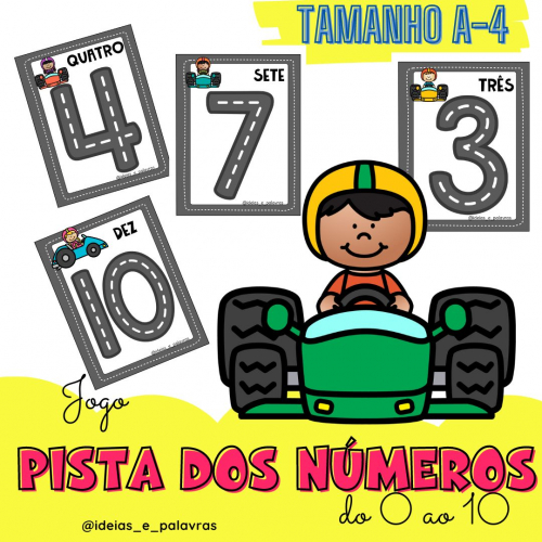 jogo pista dos números 0 a 10