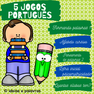 26 Jogos Pedagógicos para Alfabetização Infantil, 18 Português + 8  Matemática, Ideias e Palavras