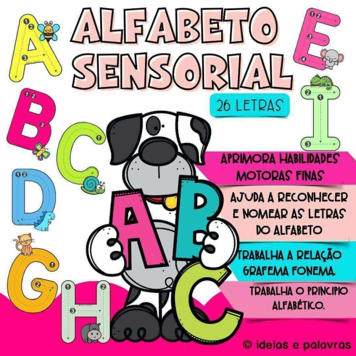 Alfabeto Sensorial | Jogo Pedagógico para Alfabetização