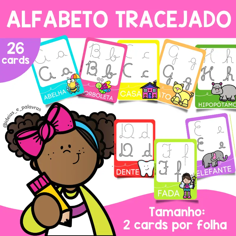 Alfabeto Tracejado Letra Cursiva