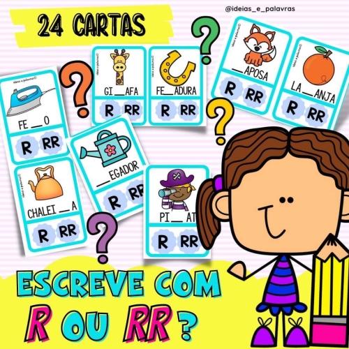 Frase x Figura, Jogo Pedagógico com 22 Cartas com uma frase e 3 imagens  cada para Educação infantil, Ideias e Palavras