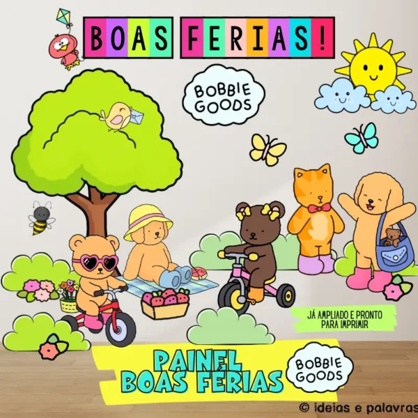 Painel Boas Férias Bobbie Goods