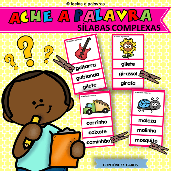 Caça-Palavras - Escola Educação  Atividades de silabas, Atividades com  silabas simples, Palavras