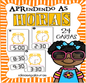 Aprendendo as horas | Jogo Pedagógico com 24 cartas