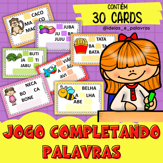 Cards - formação de palavras - Educa Market