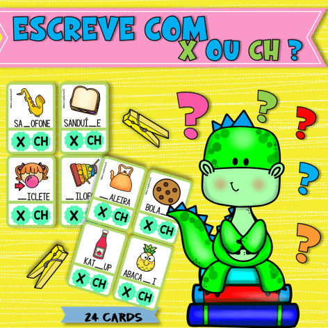 Frase x Figura, Jogo Pedagógico com 22 Cartas com uma frase e 3 imagens  cada para Educação infantil, Ideias e Palavras