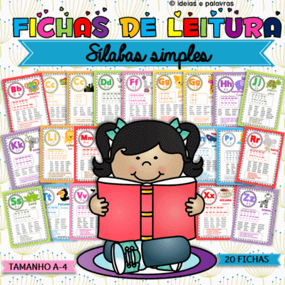 Fichas de leitura com sílabas simples - Para baixar e Imprimir